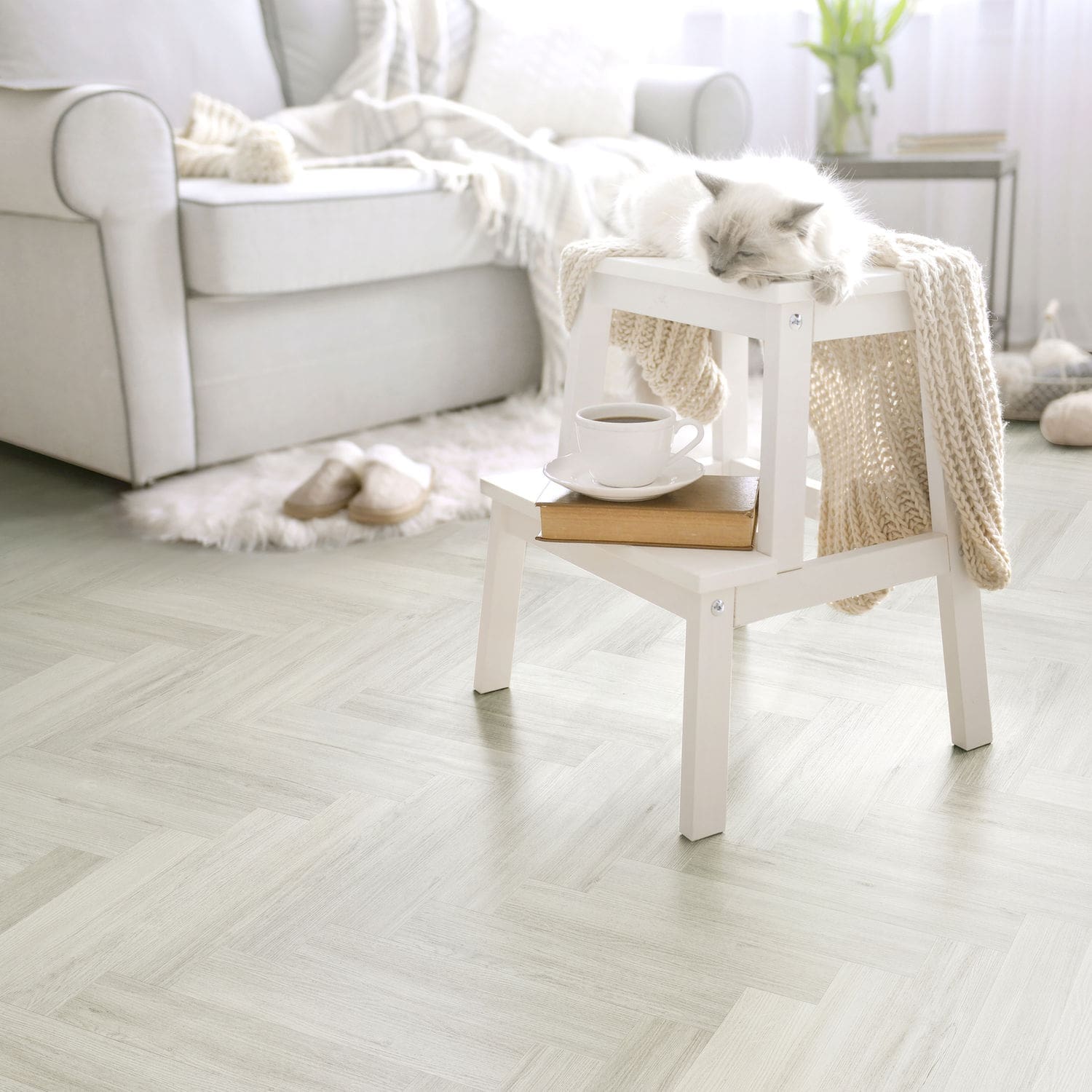 Nordikka Living Scandinavian Birch flooring - detail view showing texture and color