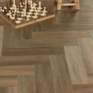 Nordikka Living Warm Oak flooring - room shot showing texture and color