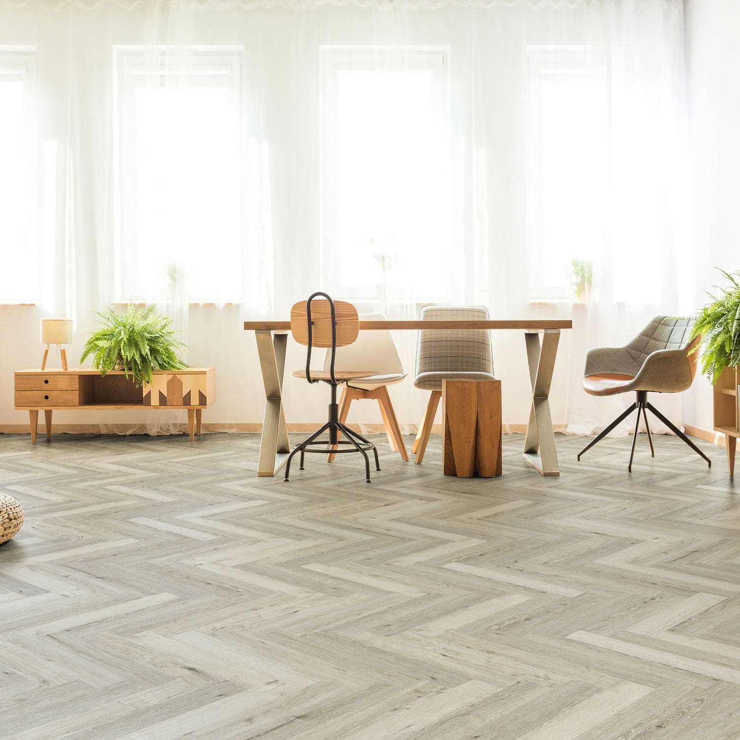 Nordikka Select Light Washed Oak flooring - detail view showing texture and color