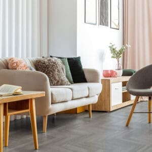 Nordikka Select Slate Grey flooring - detail view showing texture and color