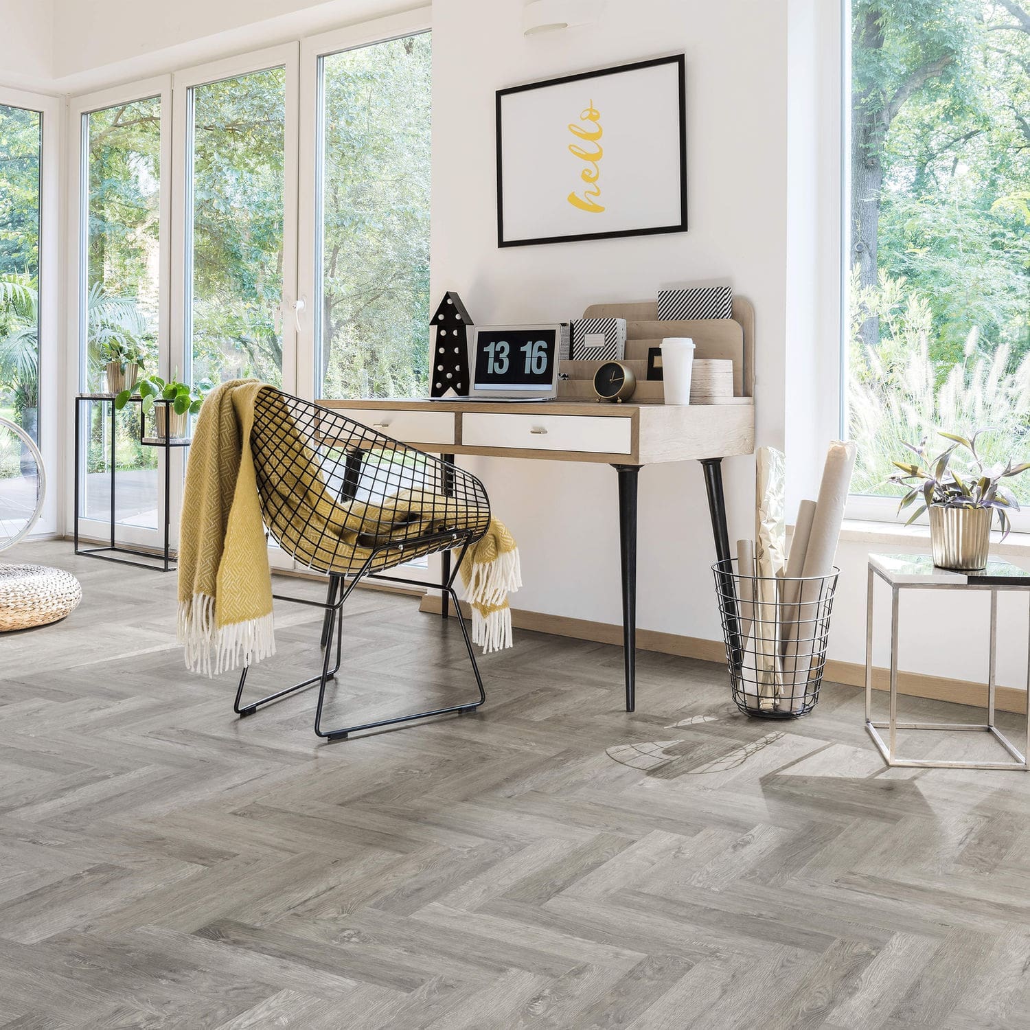 Nordikka Select Smoked Ash flooring - detail view showing texture and color