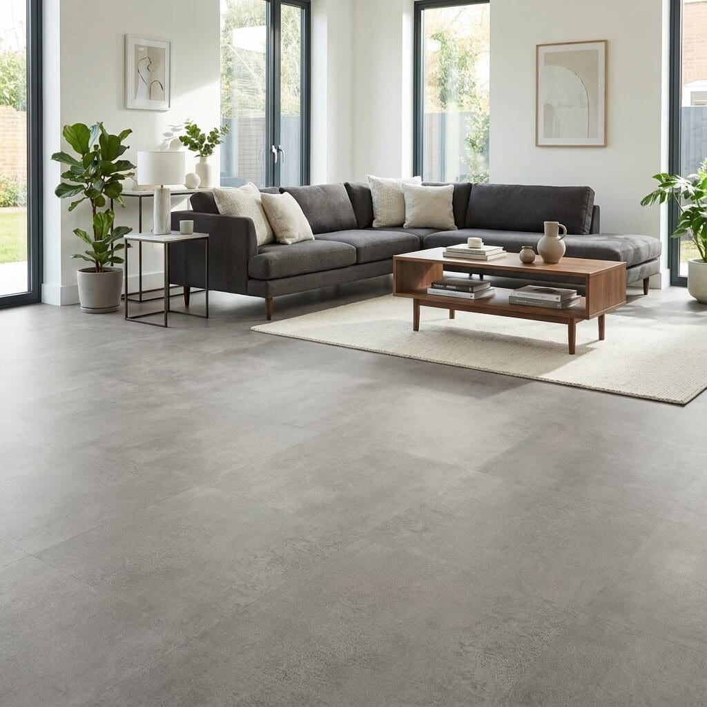 Amtico Access Shoreditch Grey SX5S3081 luxury vinyl flooring room interior
