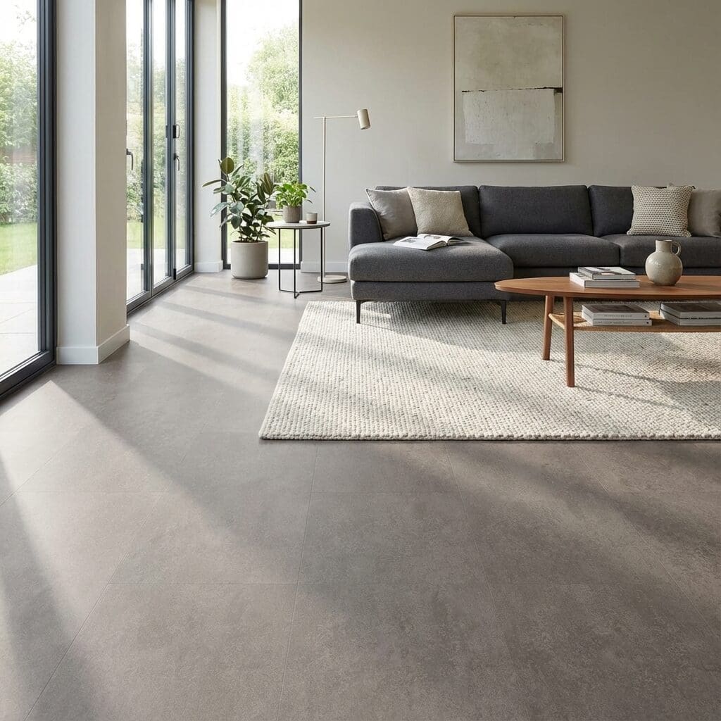Amtico Click Smart Metropolis Smoke luxury vinyl flooring room interior