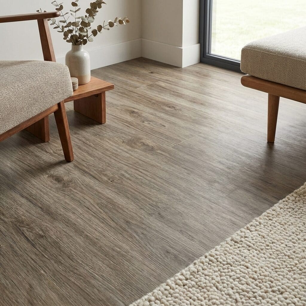 Amtico Click Smart Weathered Oak luxury vinyl flooring detailed view