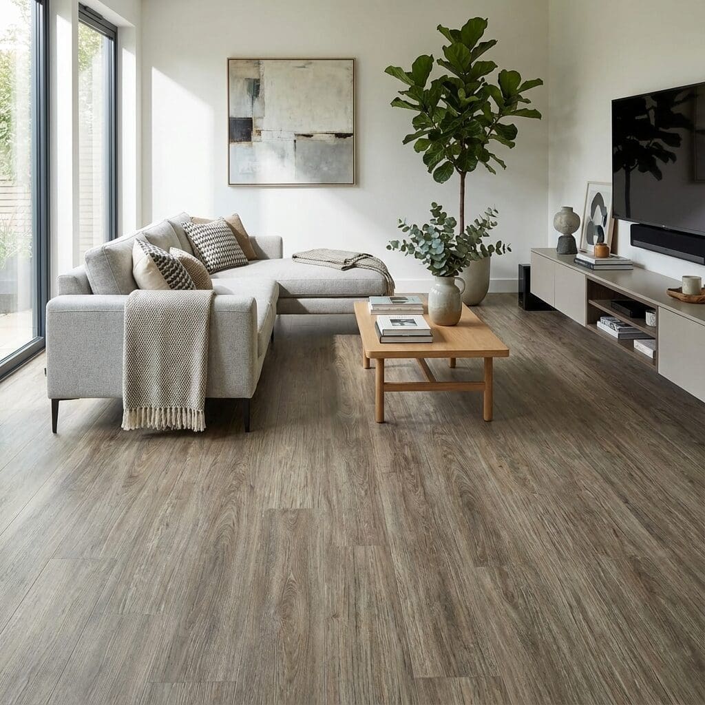 Amtico Click Smart Weathered Oak luxury vinyl flooring room interior