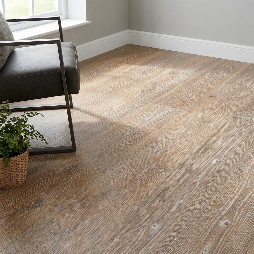 Amtico Click Smart Worn Ash luxury vinyl flooring detailed view