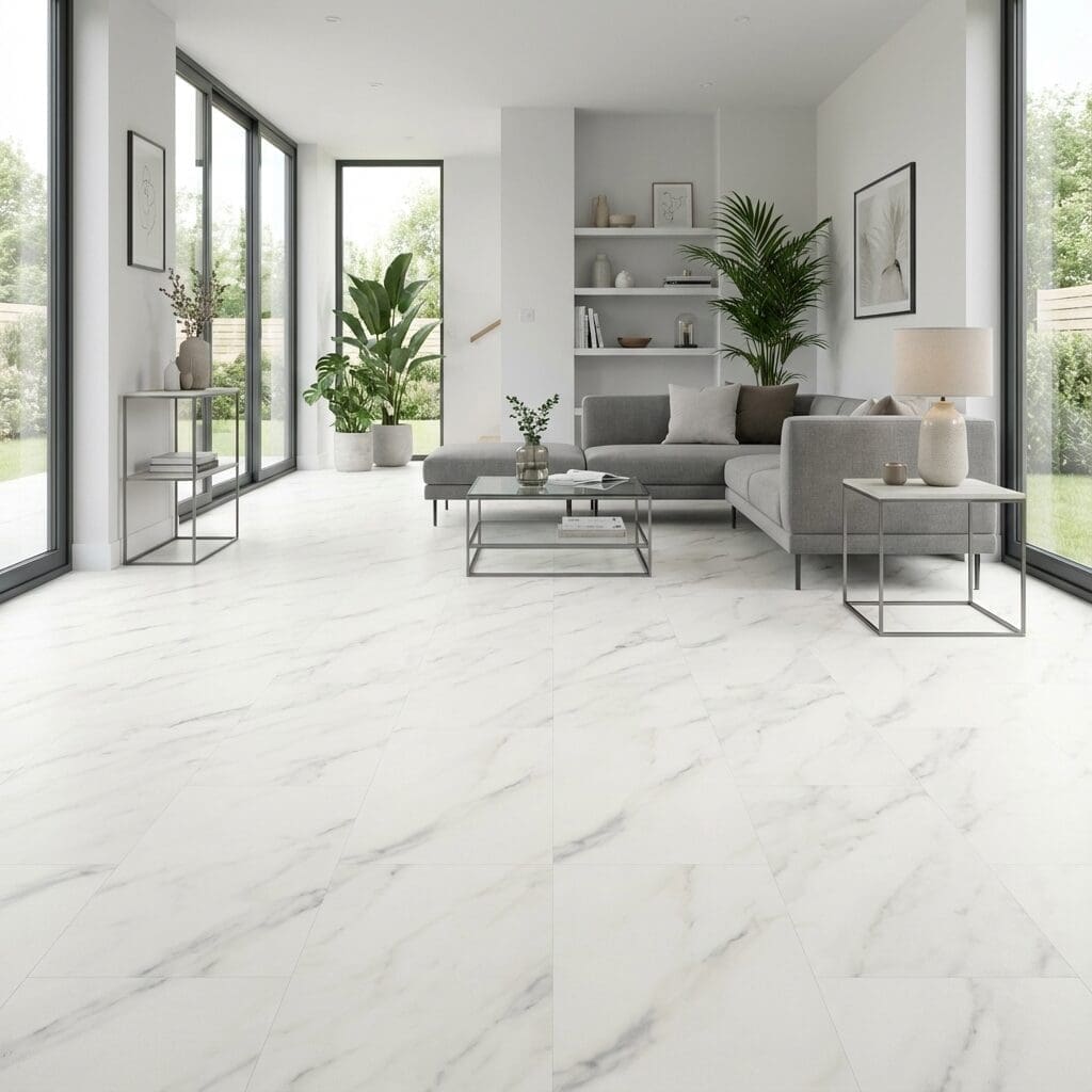 Amtico First Clarence Marble SF3S4441 luxury vinyl flooring room interior