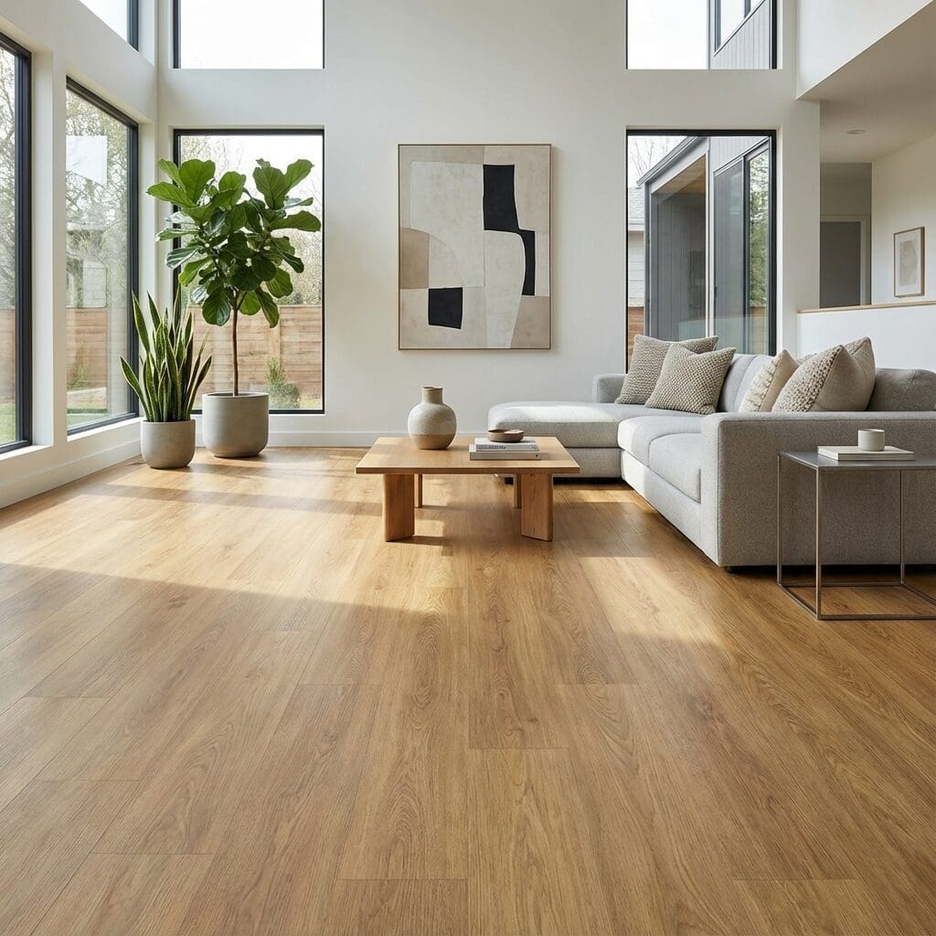 Amtico First Solstice Grain SF3W1033 luxury vinyl flooring room interior