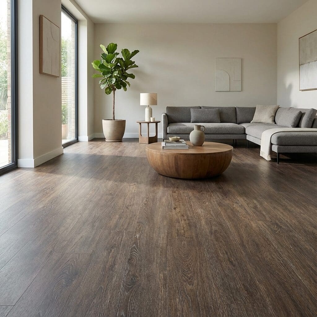 Amtico Form Burnished Timber luxury vinyl flooring room interior