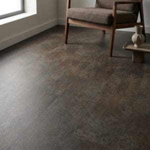Amtico Signature Black Burnished Metal luxury vinyl flooring detailed view