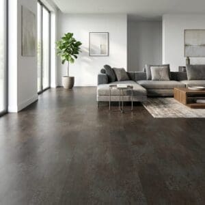 Amtico Signature Black Burnished Metal luxury vinyl flooring room interior