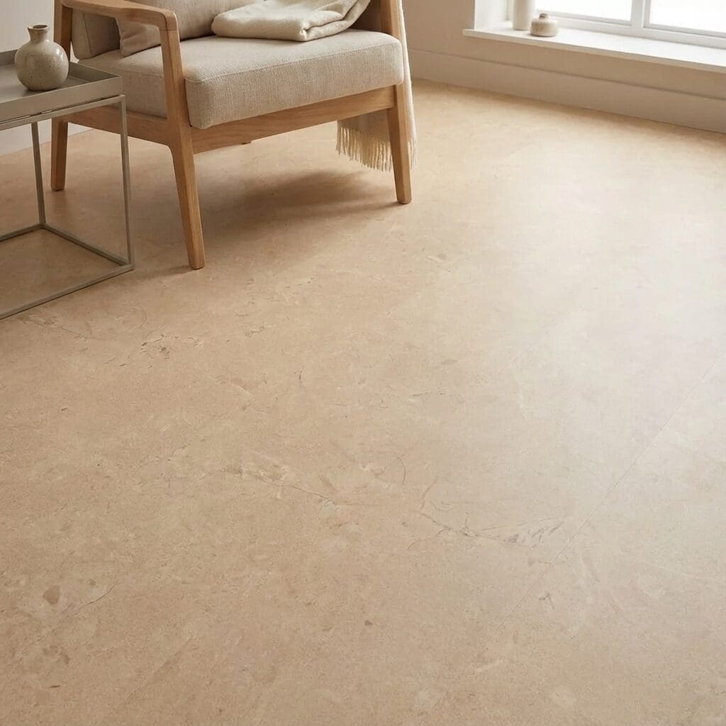 Amtico Signature Crema Marfil luxury vinyl flooring detailed view