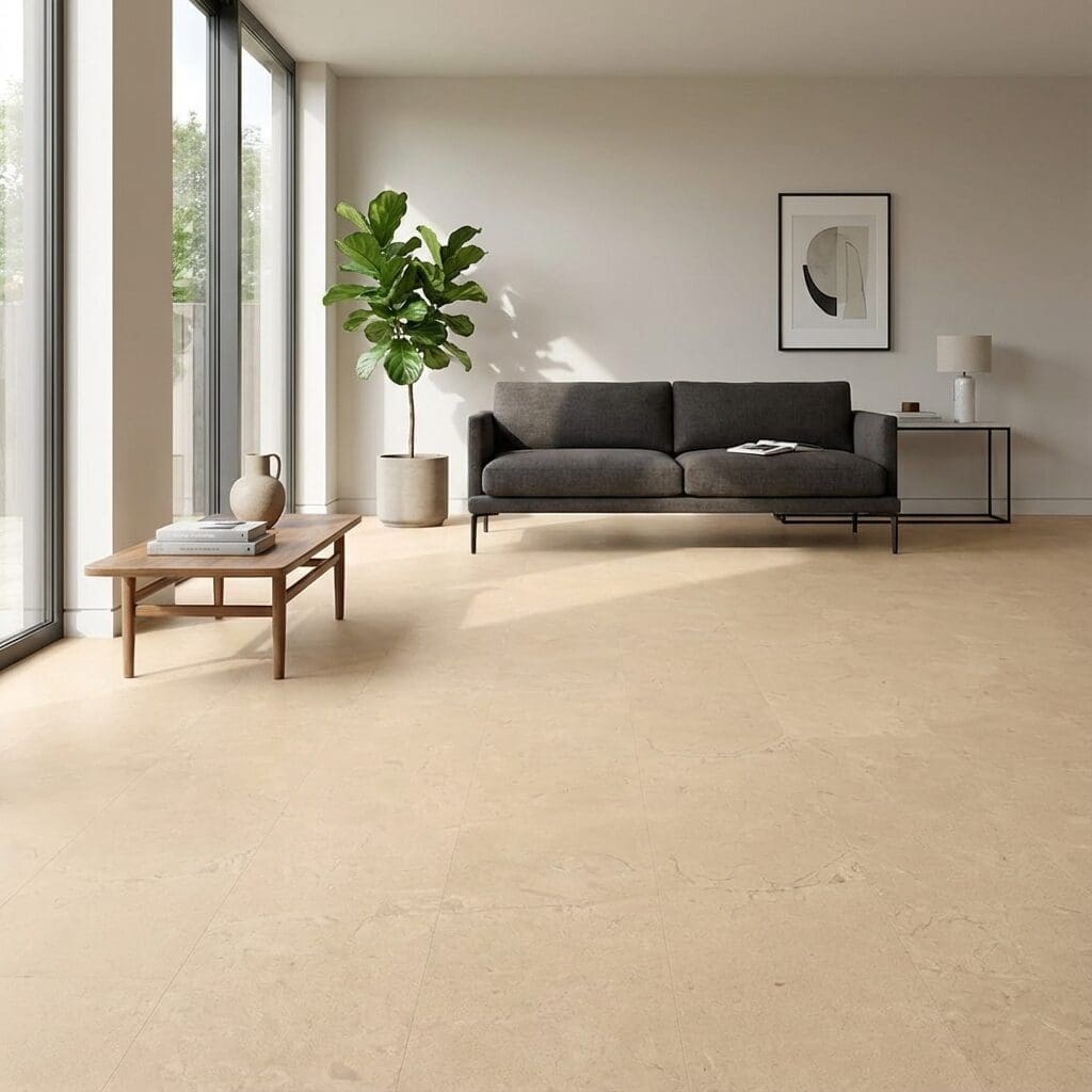 Amtico Signature Crema Marfil luxury vinyl flooring room interior