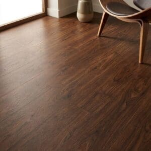 Amtico Signature Dark Walnut luxury vinyl flooring detailed view