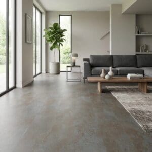 Amtico Signature Grey Burnished Metal luxury vinyl flooring room interior