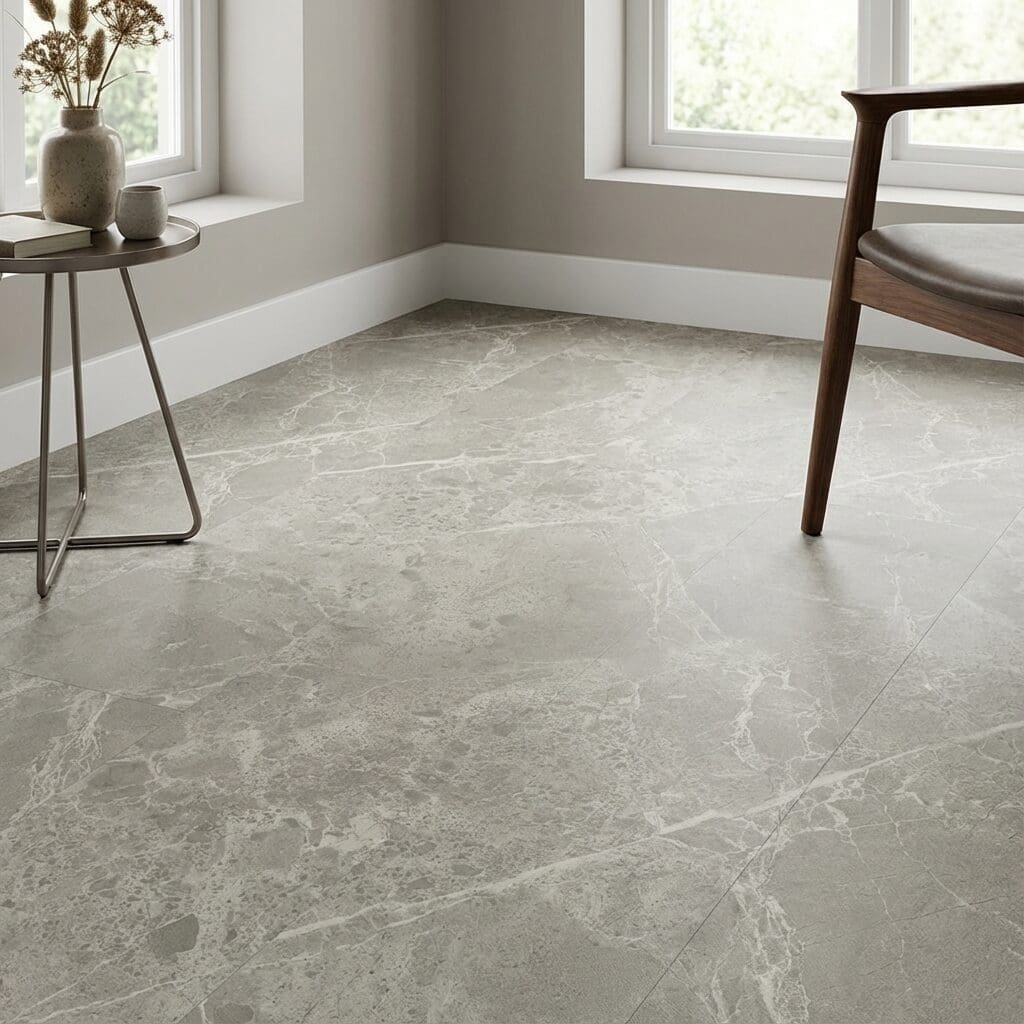 Amtico Signature Grigio Classic Marble luxury vinyl flooring detailed view