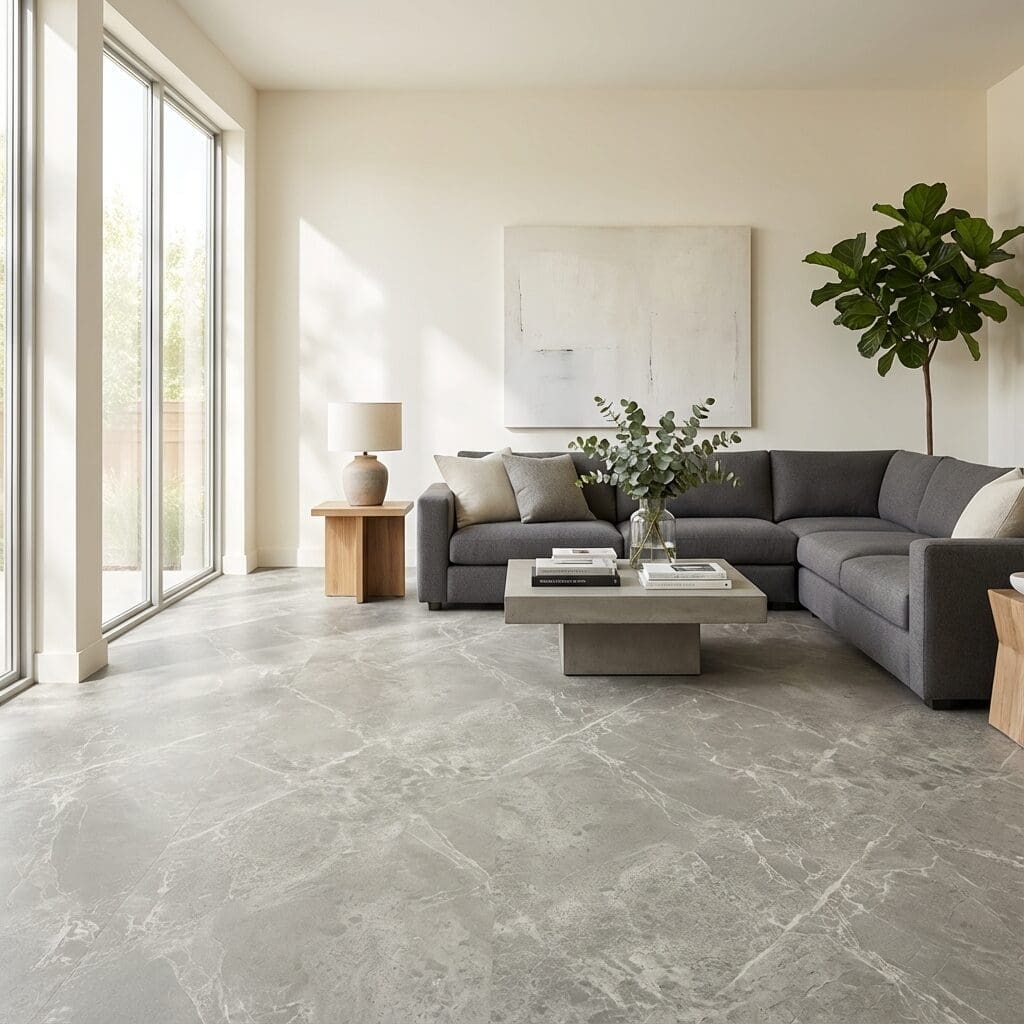 Amtico Signature Grigio Classic Marble luxury vinyl flooring room interior