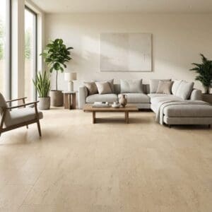 Amtico Signature Honed Limestone Natural luxury vinyl flooring room interior