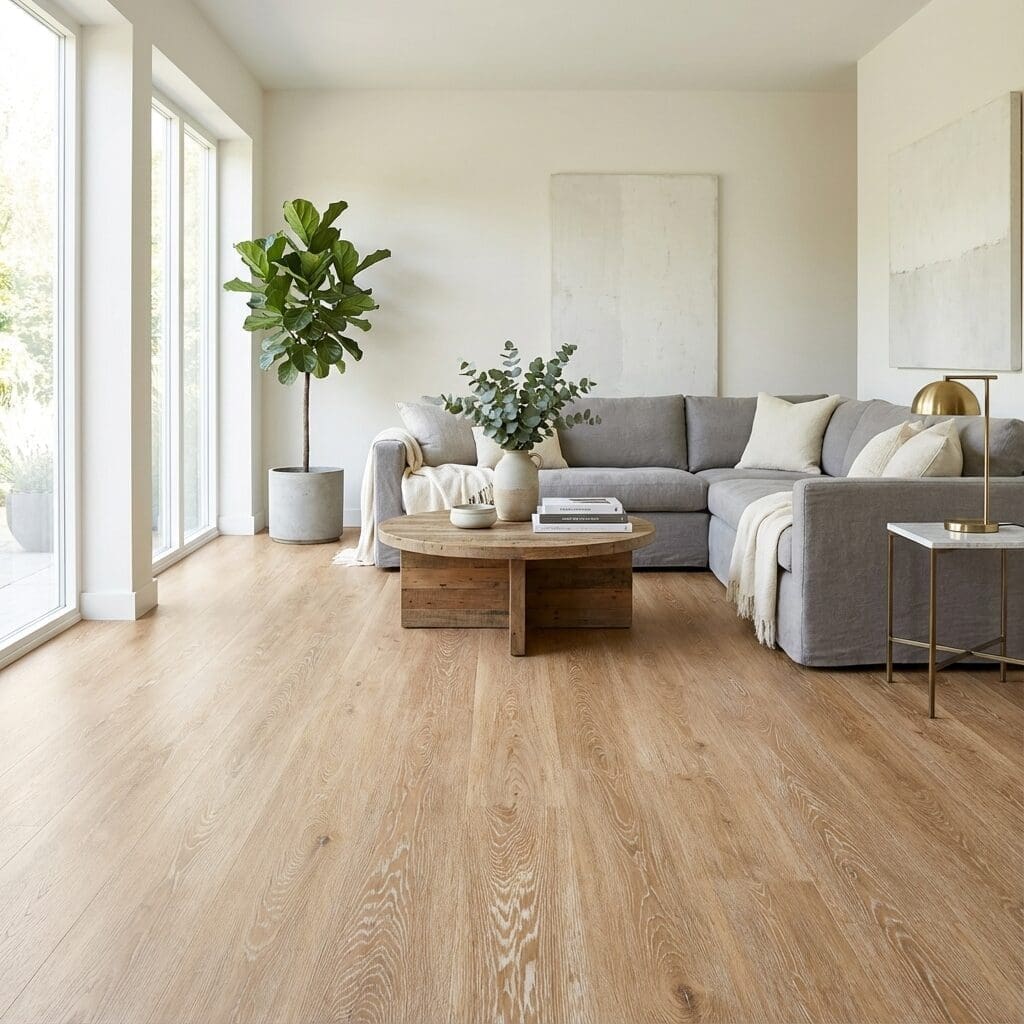 Amtico Signature Natural Limed Wood luxury vinyl flooring room interior