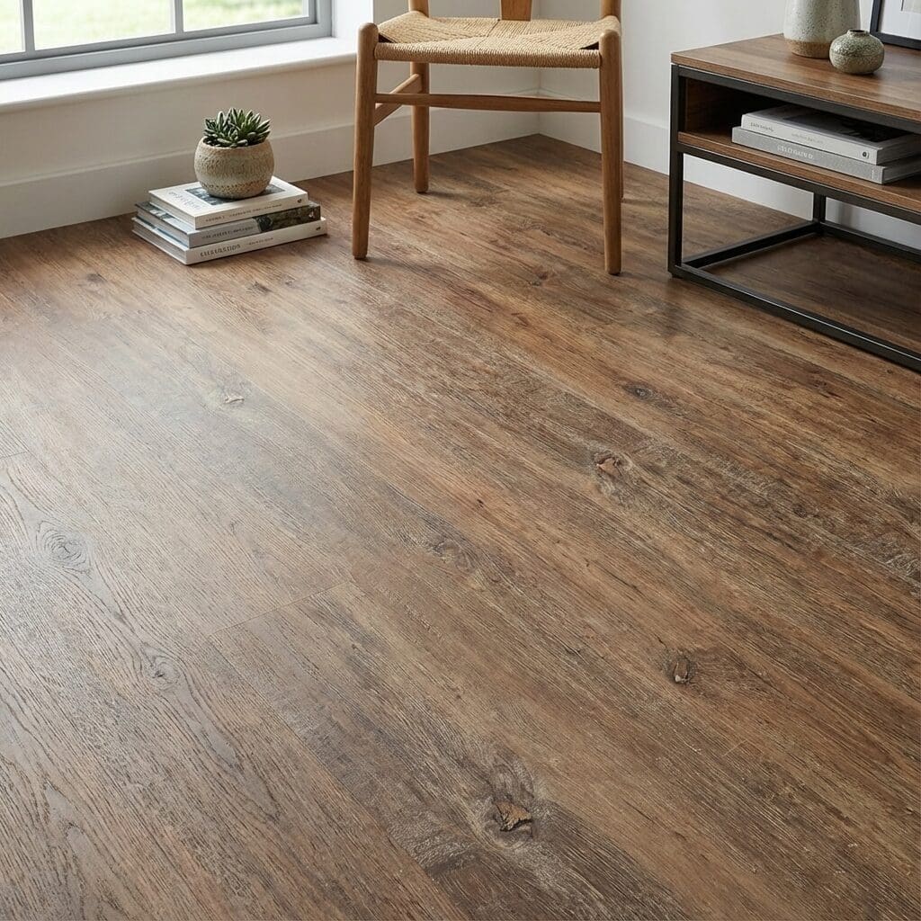 Amtico Signature Reclaimed Oak luxury vinyl flooring detailed view