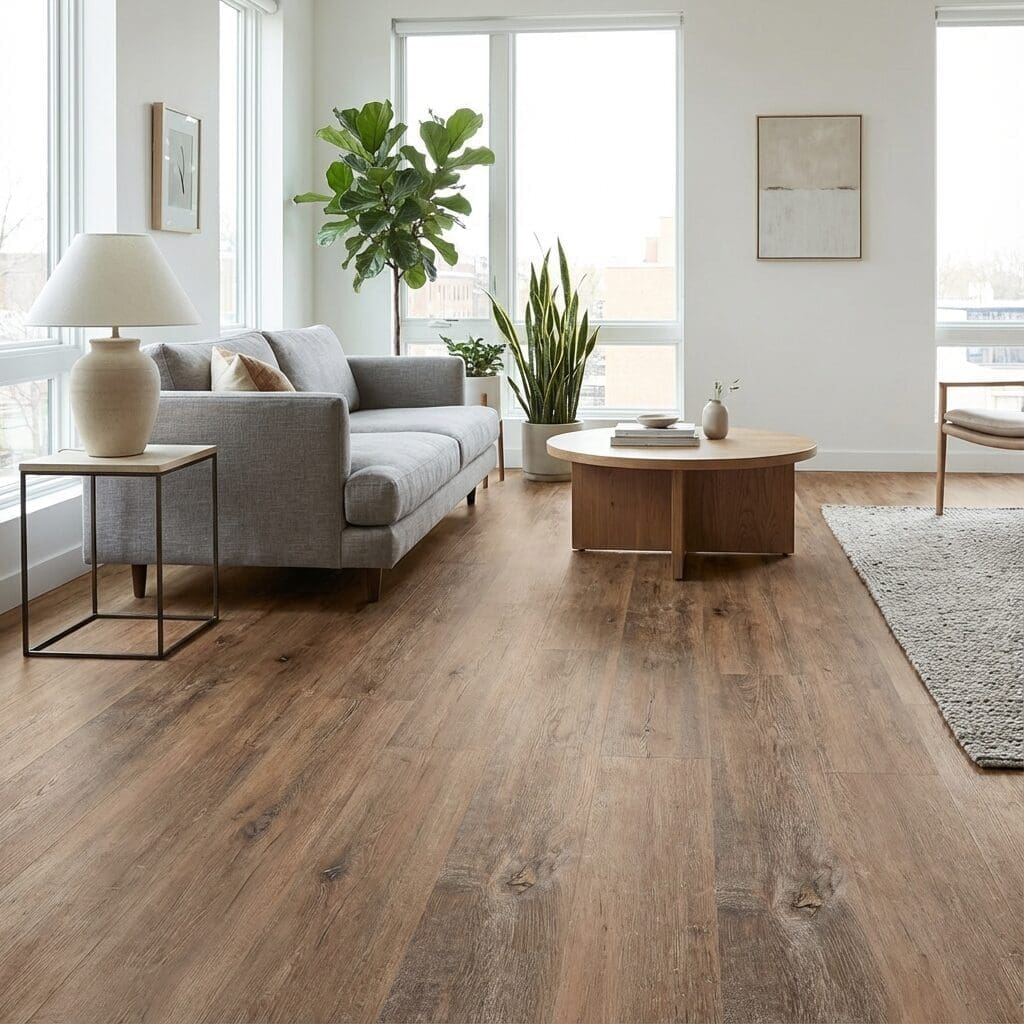 Amtico Signature Reclaimed Oak luxury vinyl flooring room interior