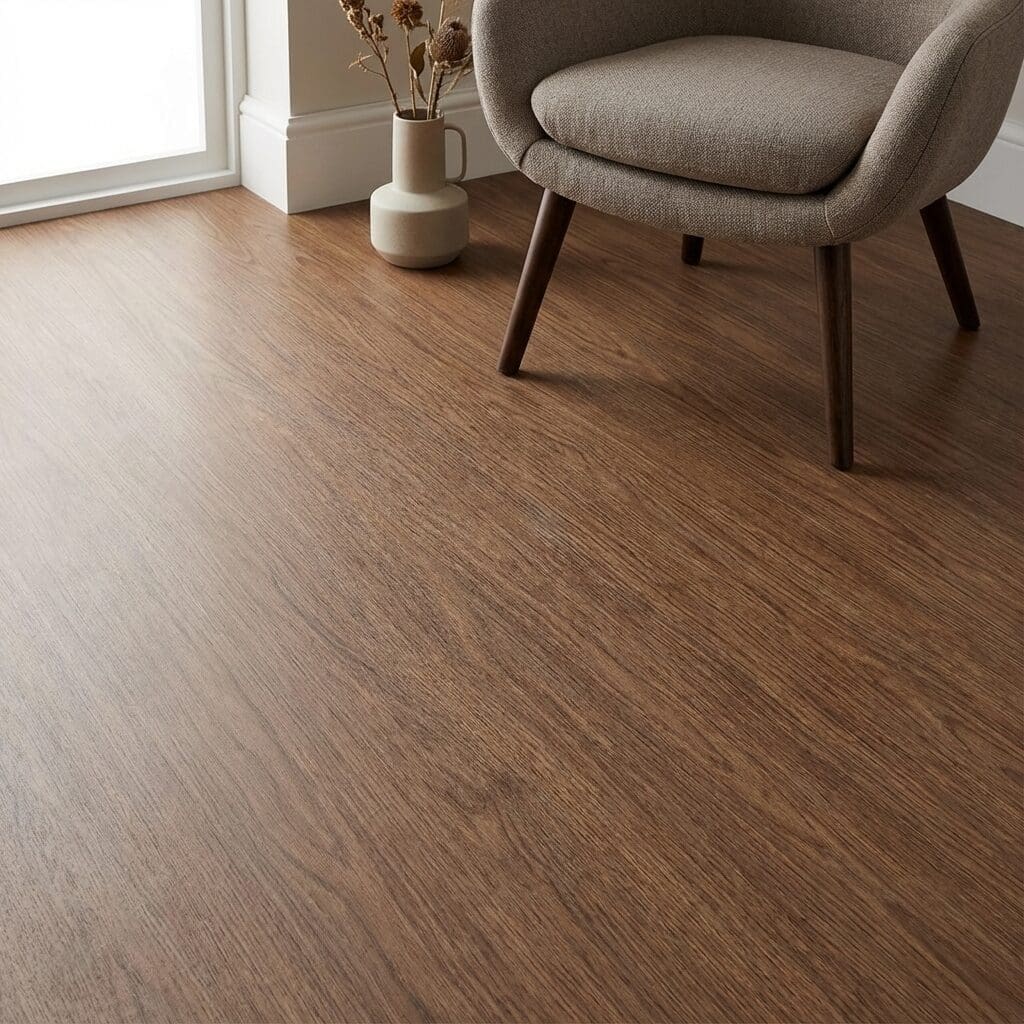 Amtico Signature Regency Walnut luxury vinyl flooring detailed view