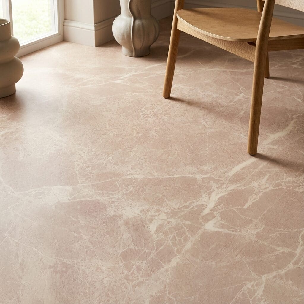Amtico Signature Rosa Classic Marble luxury vinyl flooring detailed view