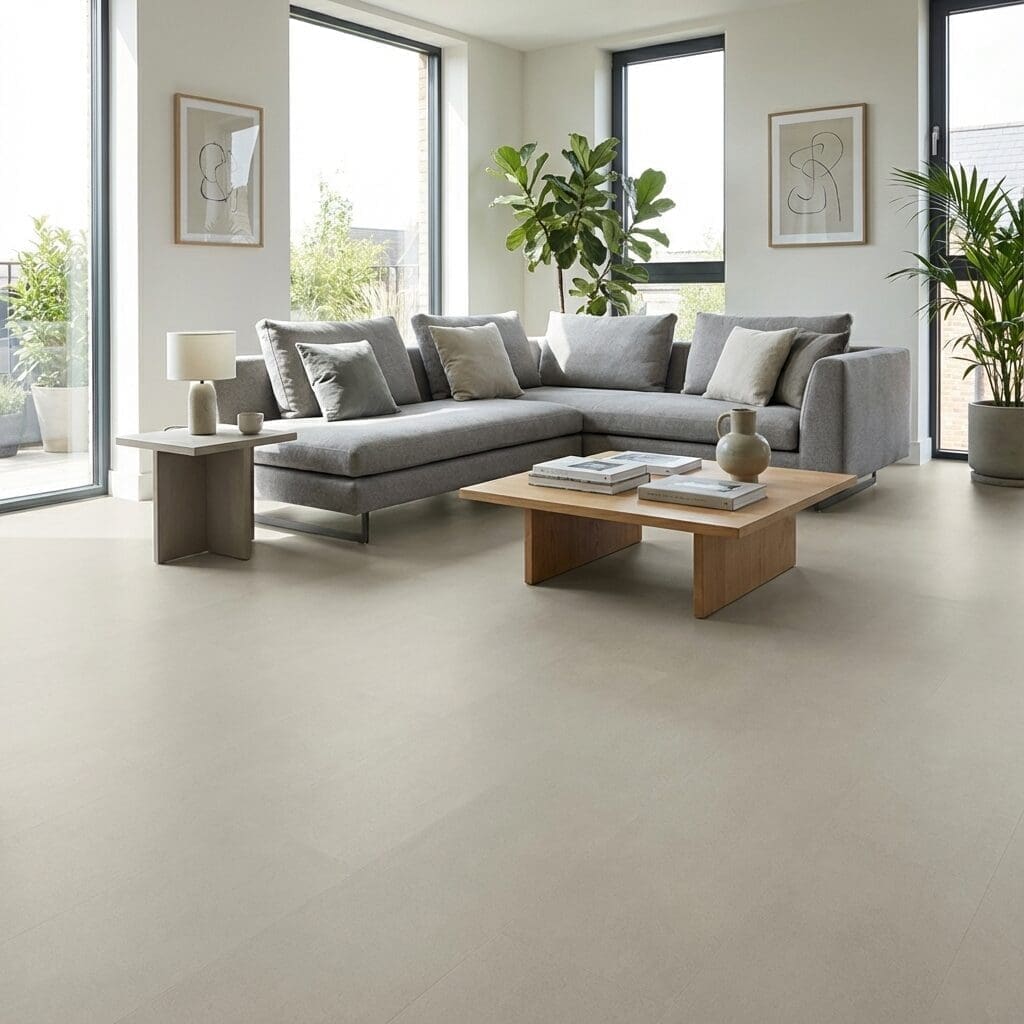 Amtico Signature Stucco Mist luxury vinyl flooring room interior