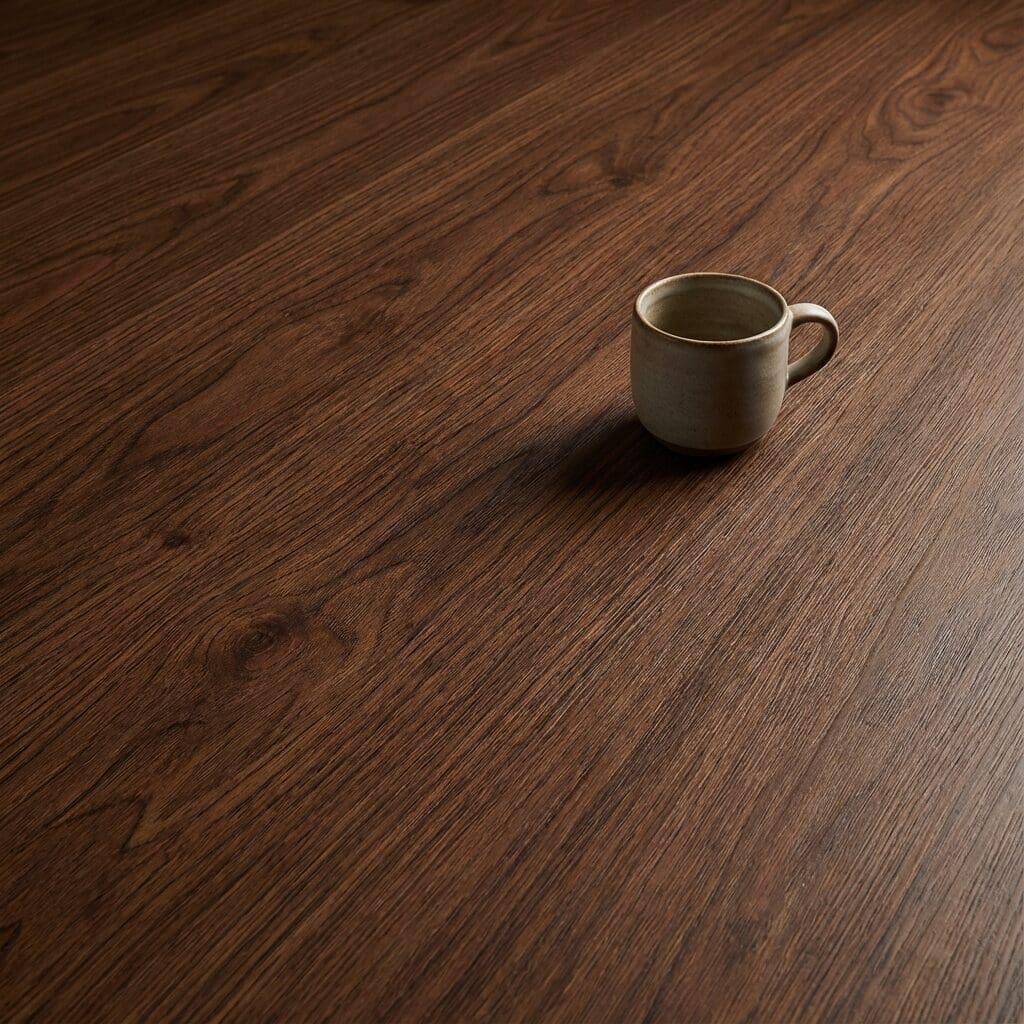 Amtico Spacia Black Walnut luxury vinyl flooring close-up texture