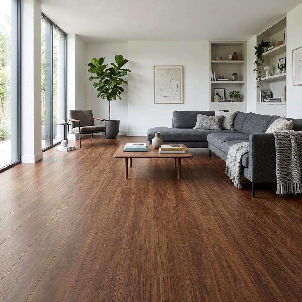 Amtico Spacia Black Walnut luxury vinyl flooring room interior