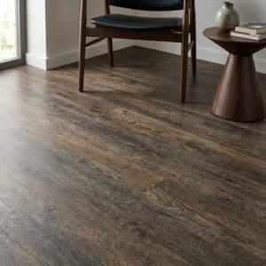Amtico Spacia Blackened Spa Wood luxury vinyl flooring detailed view