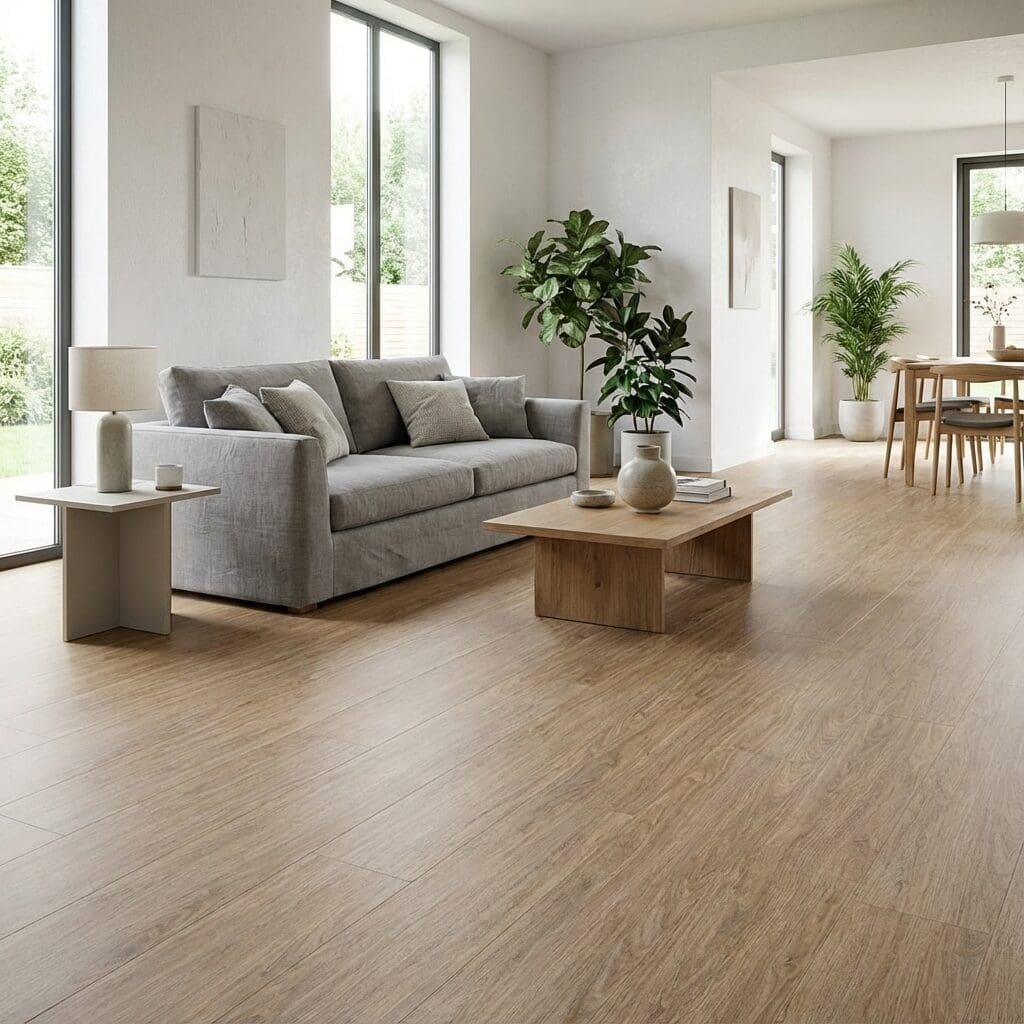 Amtico Spacia Bleached Elm luxury vinyl flooring room interior