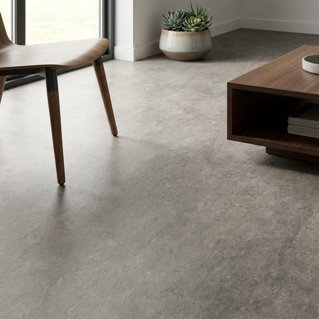 Amtico Spacia Century Concrete luxury vinyl flooring detailed view