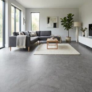Amtico Spacia Ceramic Dark luxury vinyl flooring room interior
