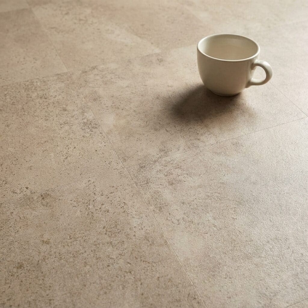 Amtico Spacia Ceramic Ecru luxury vinyl flooring close-up texture