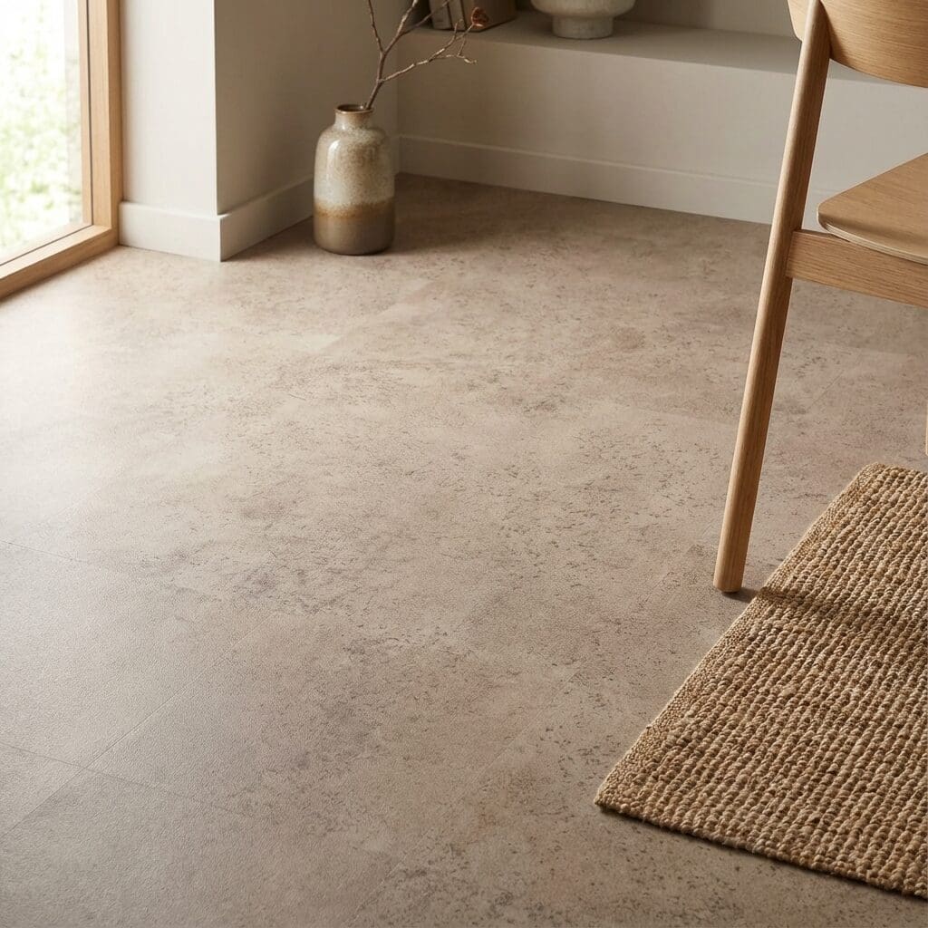 Amtico Spacia Ceramic Ecru luxury vinyl flooring detailed view