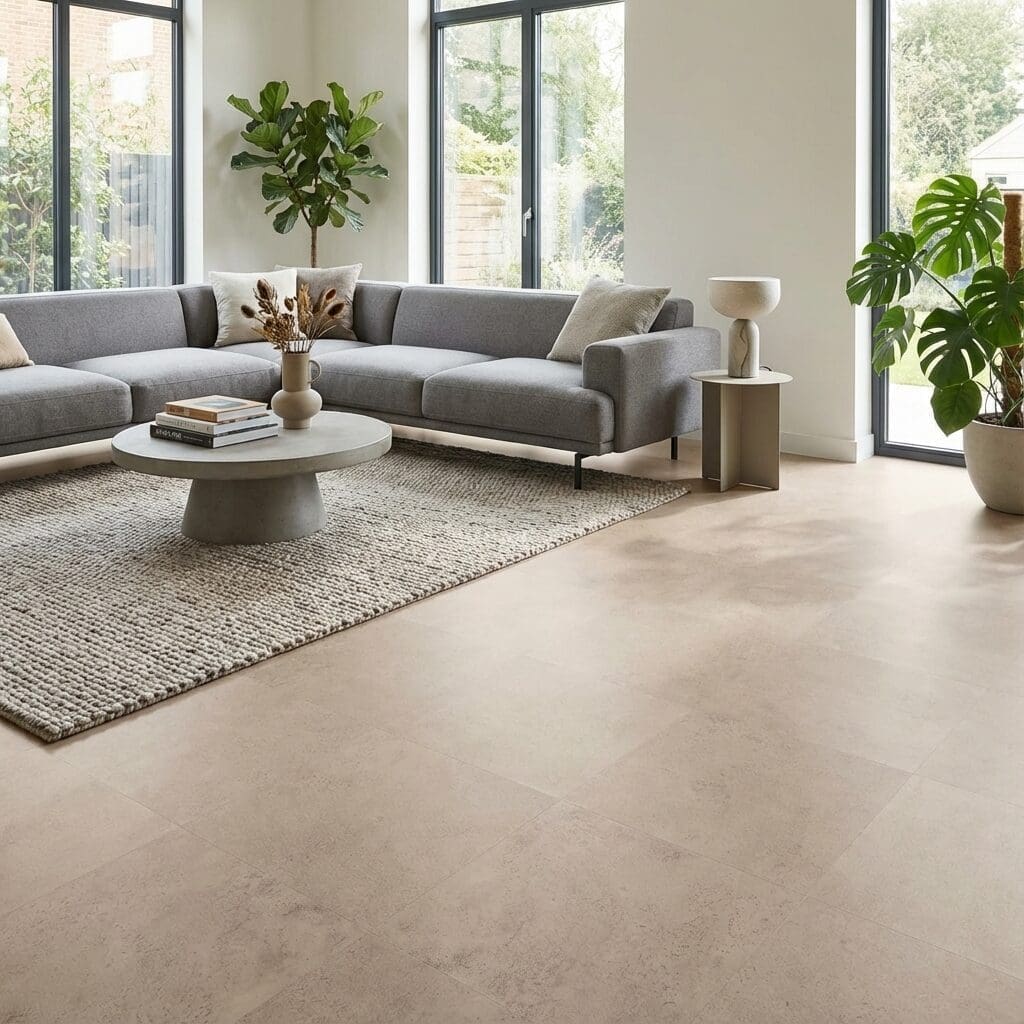 Amtico Spacia Ceramic Ecru luxury vinyl flooring room interior