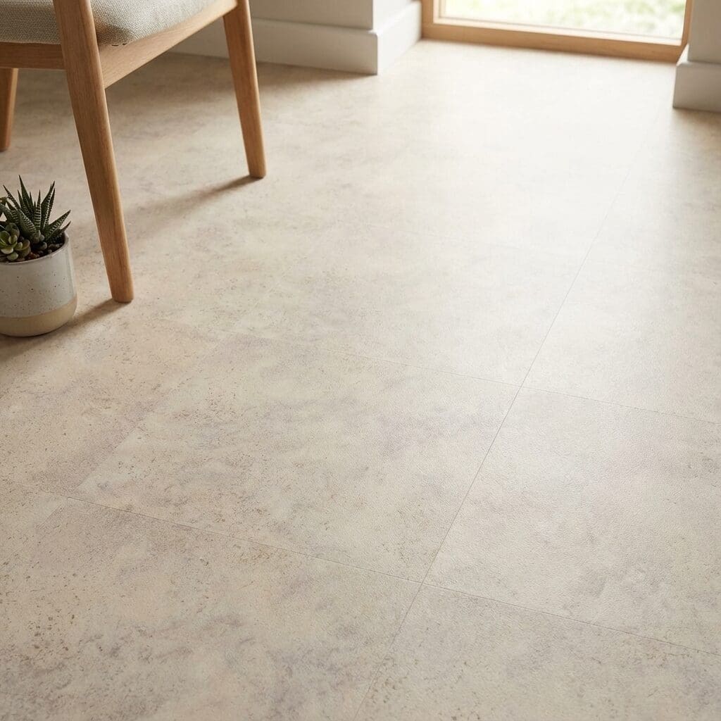 Amtico Spacia Ceramic Frost luxury vinyl flooring detailed view