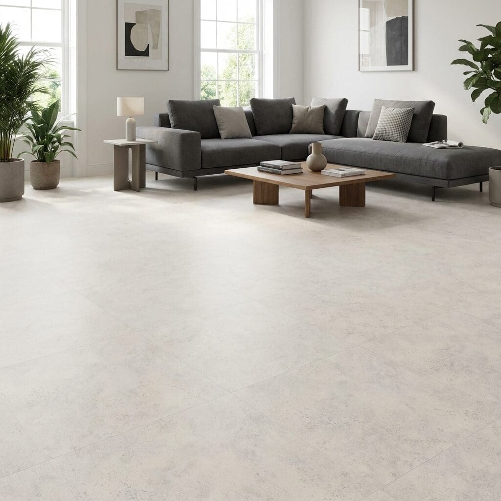 Amtico Spacia Ceramic Frost luxury vinyl flooring room interior