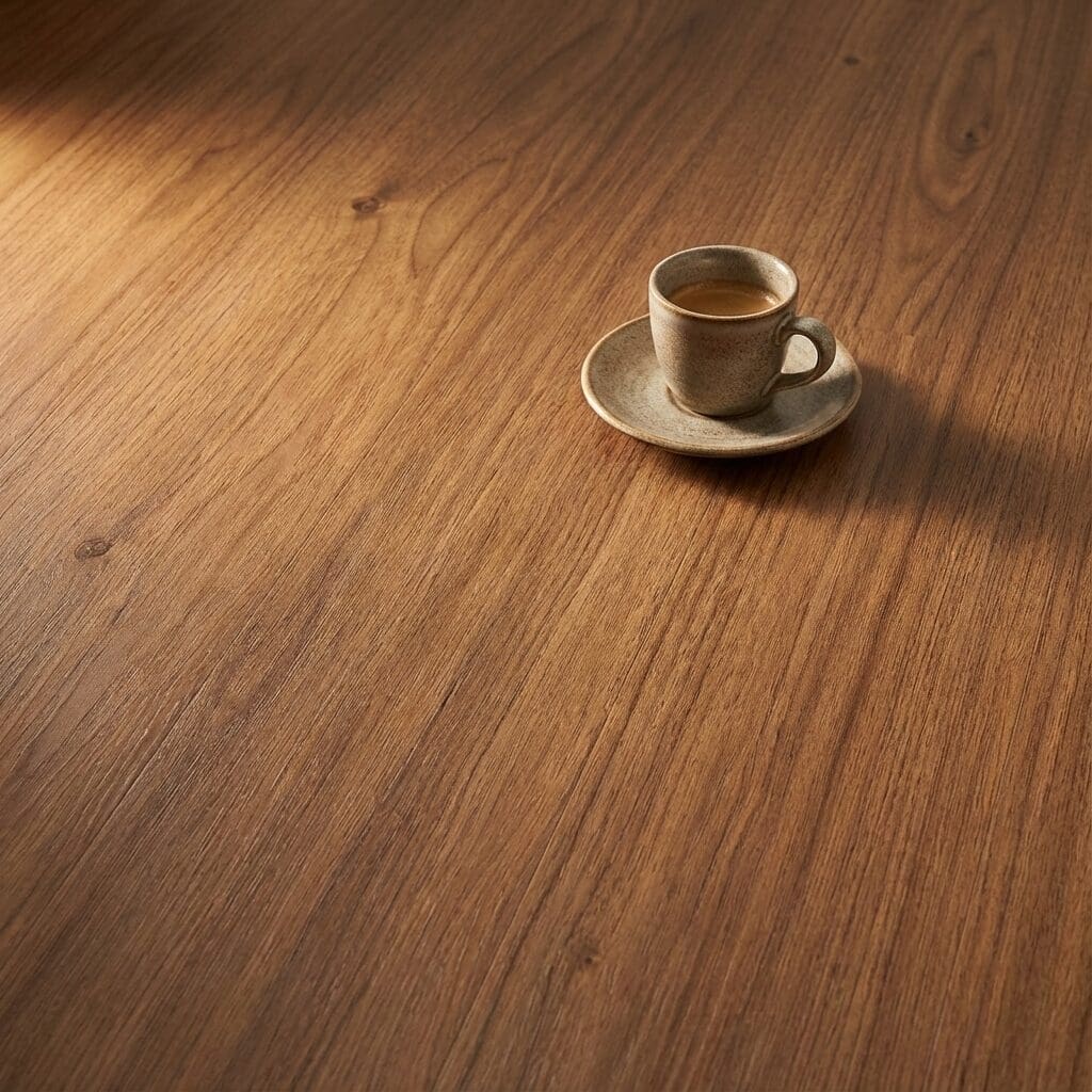 Amtico Spacia Exotic Walnut luxury vinyl flooring close-up texture