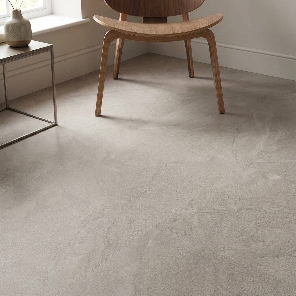 Amtico Spacia Grey Marble luxury vinyl flooring detailed view