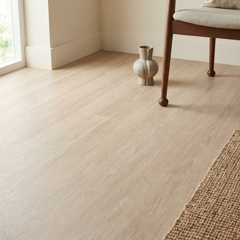 Amtico Spacia Iced Oak luxury vinyl flooring detailed view