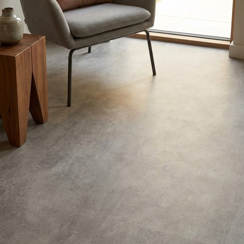 Amtico Spacia Monument Concrete luxury vinyl flooring detailed view