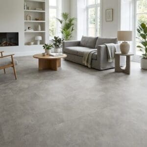 Amtico Spacia Monument Concrete luxury vinyl flooring room interior