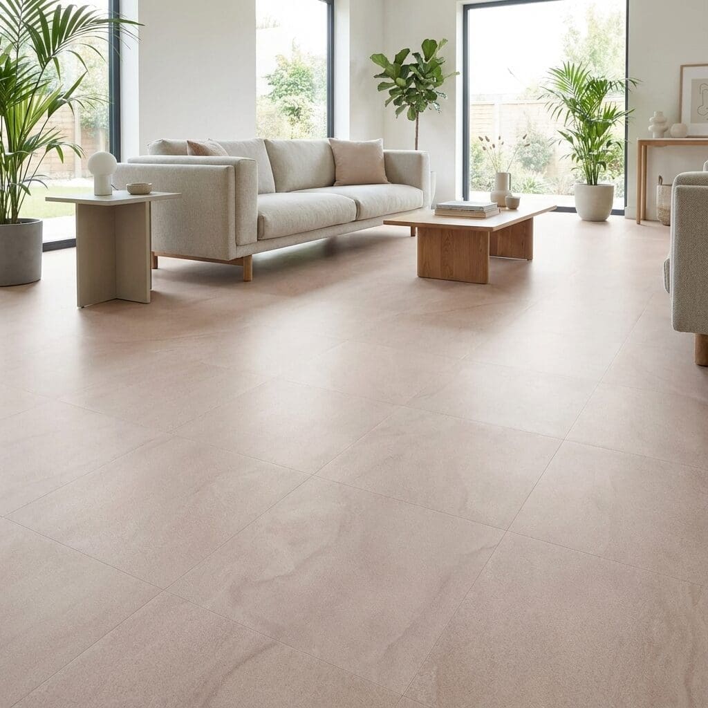 Amtico Spacia Rose Marble luxury vinyl flooring room interior