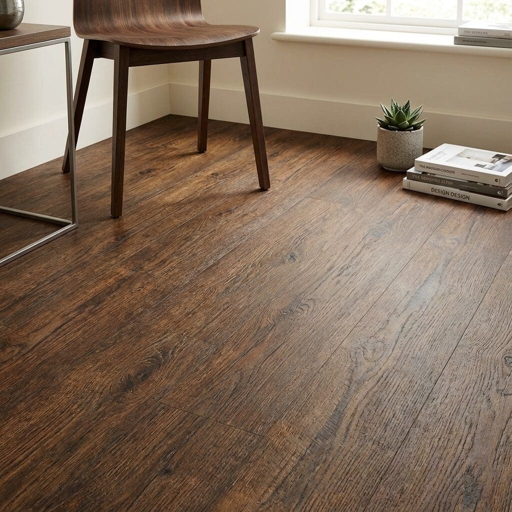 Amtico Spacia Scorched Timber luxury vinyl flooring detailed view