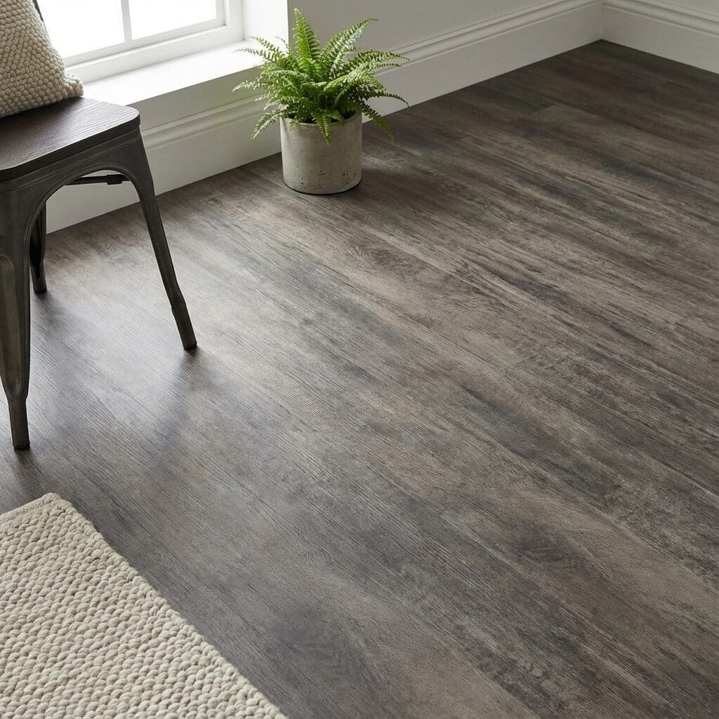 Amtico Spacia Smoked Timber luxury vinyl flooring detailed view