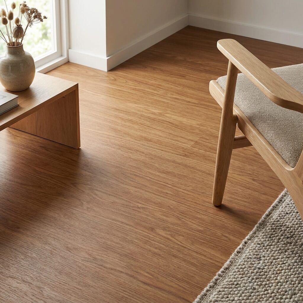 Amtico Spacia Smoothbark Hickory luxury vinyl flooring detailed view