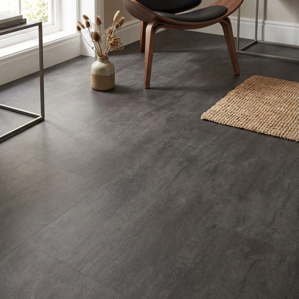 Amtico Spacia Steel luxury vinyl flooring detailed view