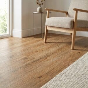 Amtico Spacia Sun Bleached Oak luxury vinyl flooring detailed view